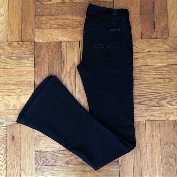7 for All Mankind Black Kaylie Flare Jeans - Picture 2 of 6